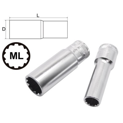 Головка глубокая 5.5мм-7/32"-Е7 1/4" "ML"