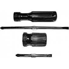 Отвертка переставная "коротыш", черная ручка 6 х 40 мм
