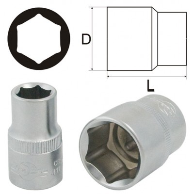 Головка 19мм 3/8" 6-гр.