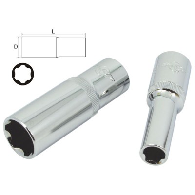 Головка глубокая 4мм 1/4" "SL"