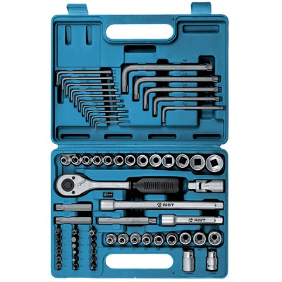 Набор инструмента TORX 65 предметов, (10мм+14мм+1/2", M3-16, T25-70, E10-24), в пласт. кейсе