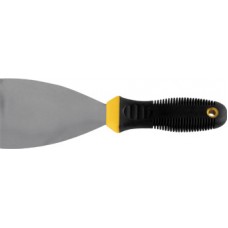 Шпатель, нерж.сталь, черно-желтая прорезин.ручка 2,5" (63 мм)
