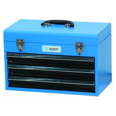 Ящик для инструмента 3-х секционный выдвижной, с крышкой, голубой, 435х240х280мм