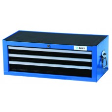 Ящик для инструмента 3-х секционный выдвижной, голубой, 670х310х250мм