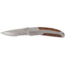 Нож складной "Ирокез", 176 мм, лезвие 73 мм, нерж.сталь, сталь/дерев.ручка