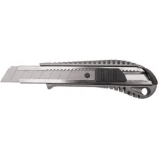 Нож технический, серия "Классик" 18 мм, усиленнный, метал. корпус, резиновая вставка